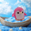 crochet penguin keychain