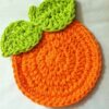 Orange Crochet Coaster Set – Ideal Housewarming Gift