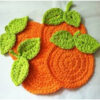 Crochet Orange Coasters – Handmade Gift for Tea Lovers