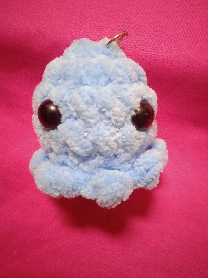 cute crochet octopus keychain
