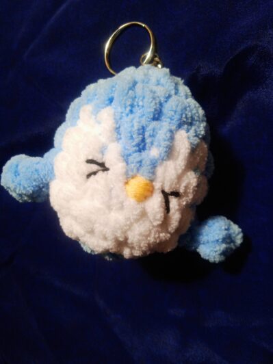 penguin crochet keychain 