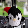 penguin car hanging crochet accessories