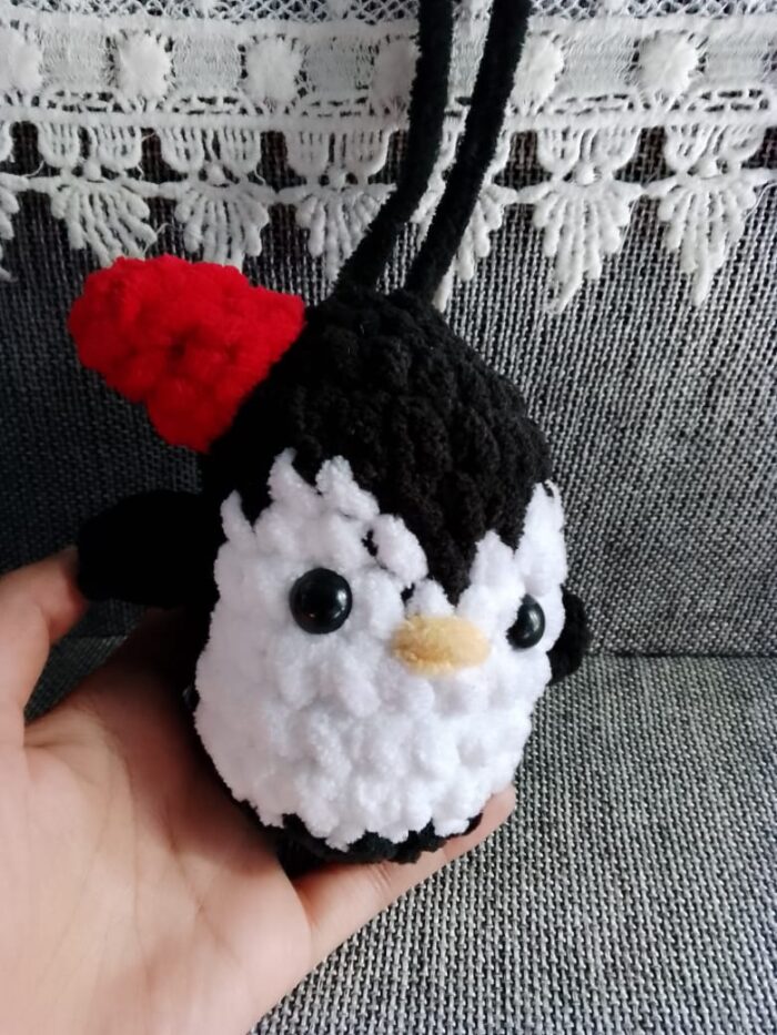cute penguin  crochet car hanging accessories
