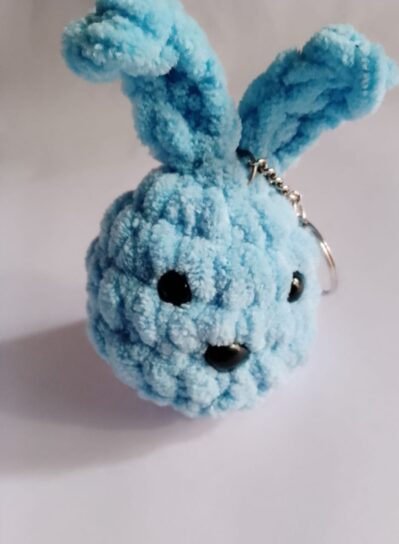 bunny crochet keychain