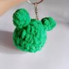 crochet frog keychain