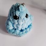 crochet ghost keychain
