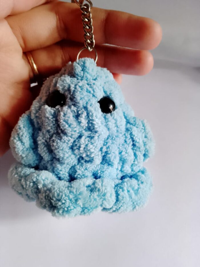 cute little ghost crochet keychain