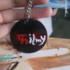 hand painted quote keychain 