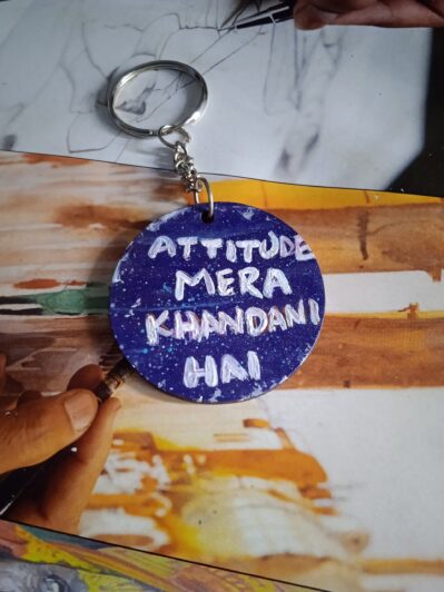 attitude quote keychain 