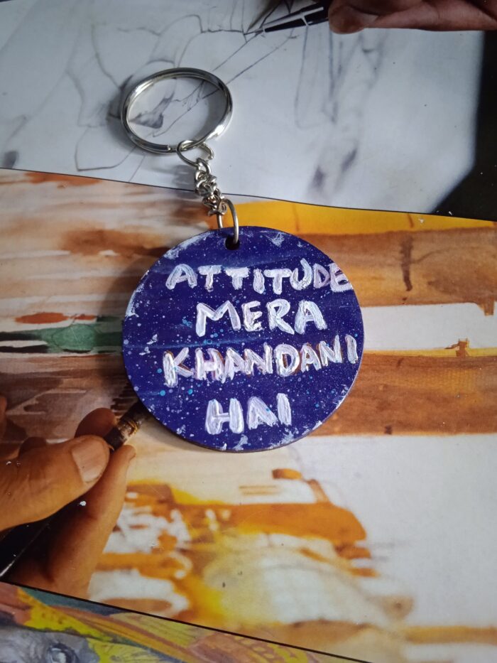 attitude quote keychain