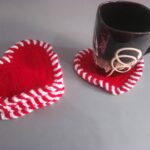 heart shape crochet coasters set of 4 
