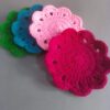 flower shape crochet tea coasters