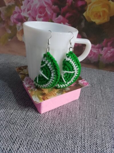 lemon crochet earrings