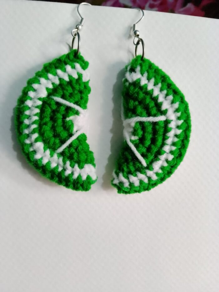 fruit earrings crochet