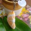 lemon slice crochet keychain 