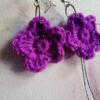 crochet flower earrings
