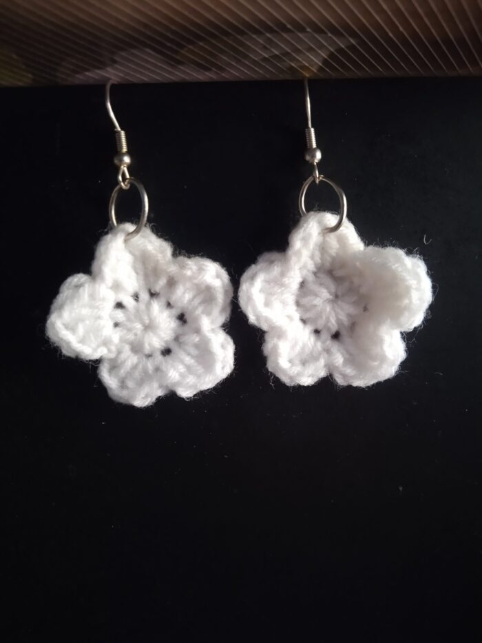 Elegant Crochet Flower Earrings