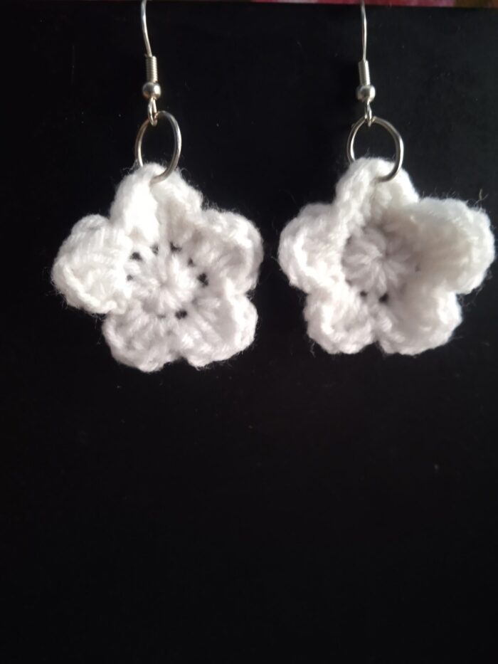 Handmade Flower Crochet Earrings