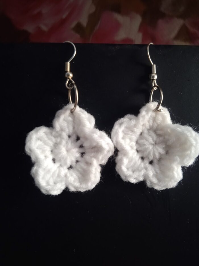 Boho Floral Crochet Earrings