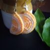 crochet lemon earrings