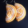 half sliced lemon crochet earrings
