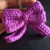 Handmade Crochet Bow Keychain