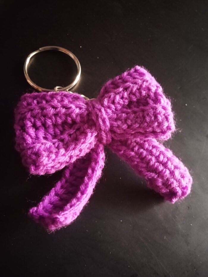 Adorable Crochet Bow Keychains
