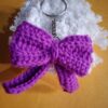 cute crochet bow keychain