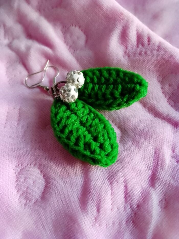 Crochet Leaf Earrings – Lightweight Boho Style Accessory