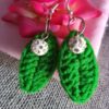 Boho Crochet Leaf Earrings