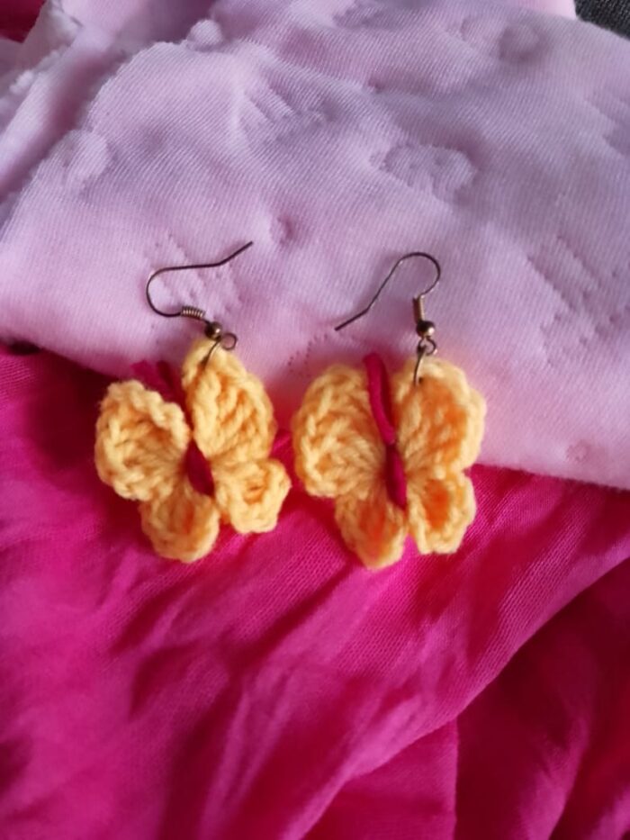 Handcrafted Butterfly Crochet Earrings