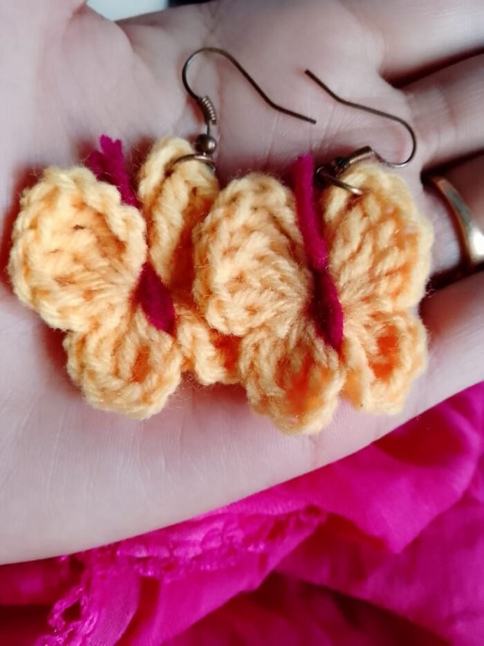 Butterfly Crochet Earrings – Handmade Boho Jewelry