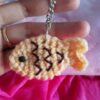 handmade fish crochet keychain