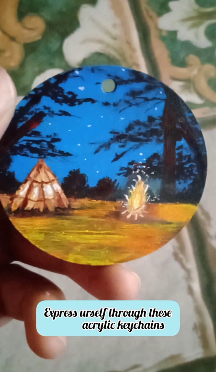 hand painted acrylic keychains