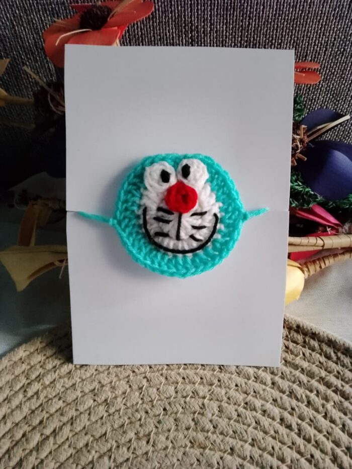 cartoon crochet rakhi