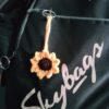 sunflower crochet bag charm