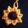 Amigurumi sunflower bag charm