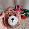 Handcrafted Teddy Face Crochet Pouch