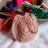 Teddy Bear Face Crochet Mini Pouch