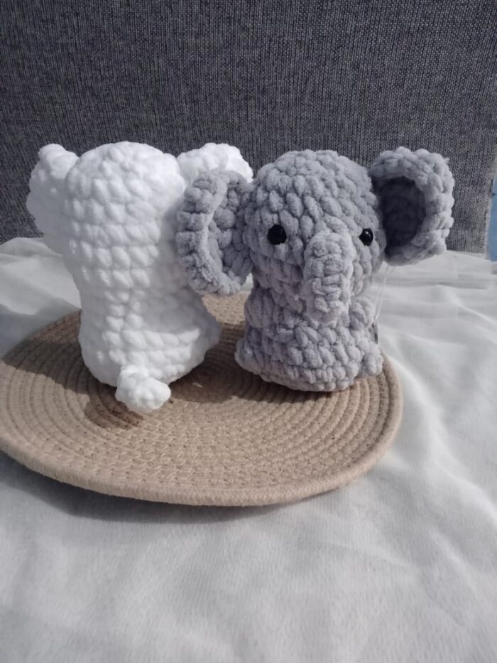 Stuffed Crochet Elephant – Handmade Gift for Toddlers