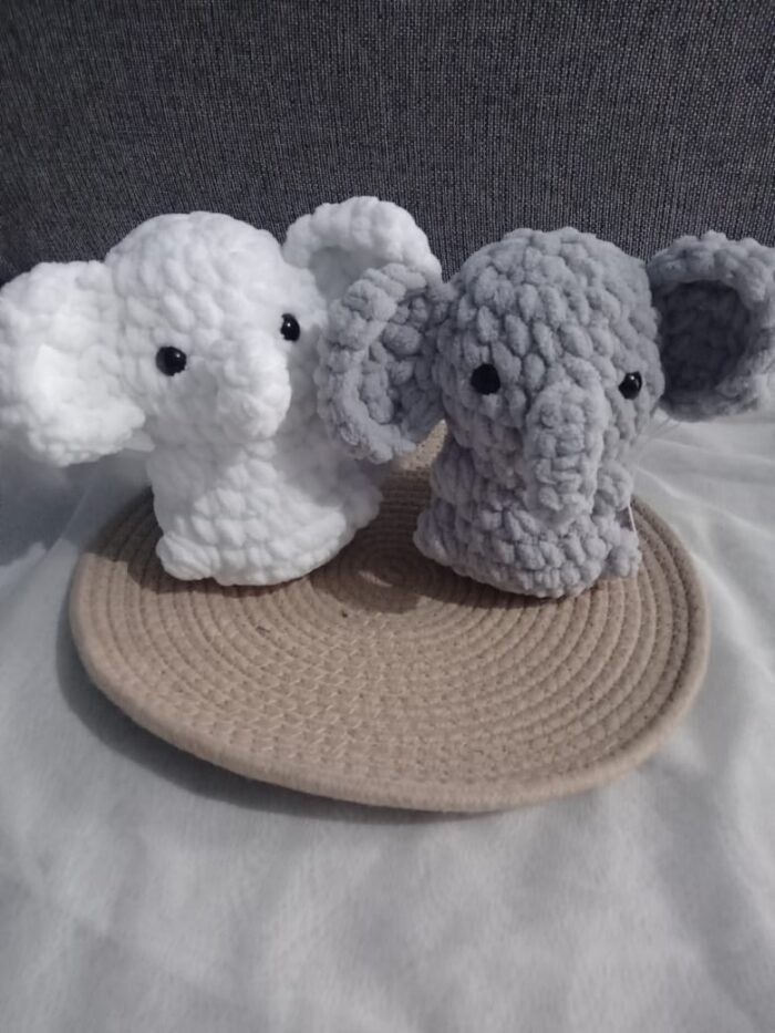 Crochet Elephant Plushie – Cute Handmade Stuffed Animal