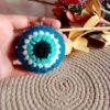 Amigurumi Evil Eye Keychain – Unique Crochet Bag Charm