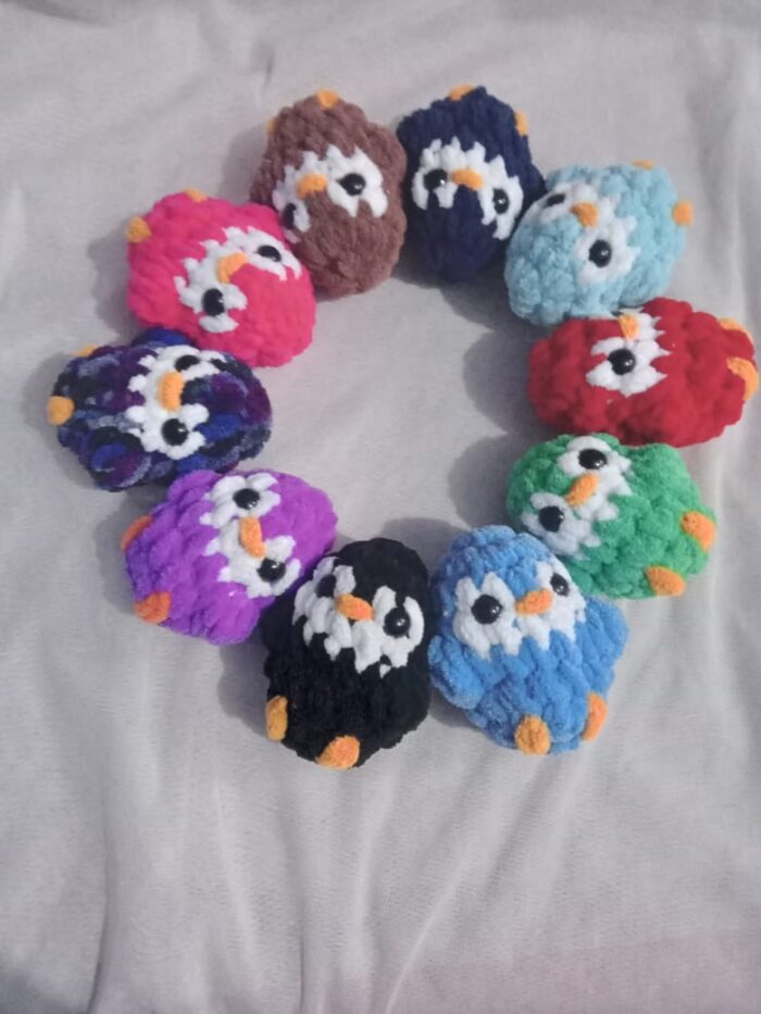Plush Yarn Penguin Keychains