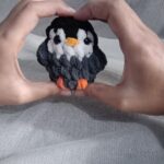 crochet penguin bag charm