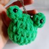 frog crochet keychain 