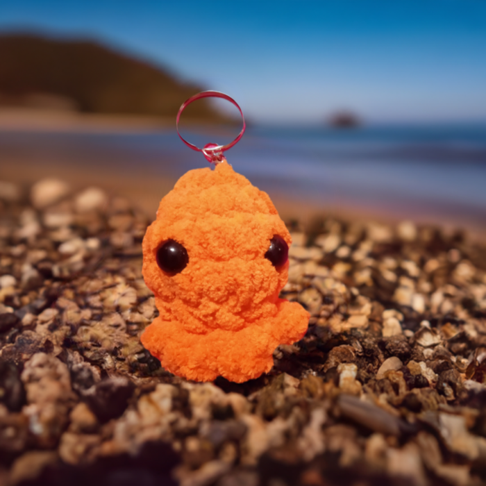 Mini Crochet Octopus Keychain