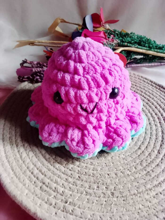 Reversable crochet octopus