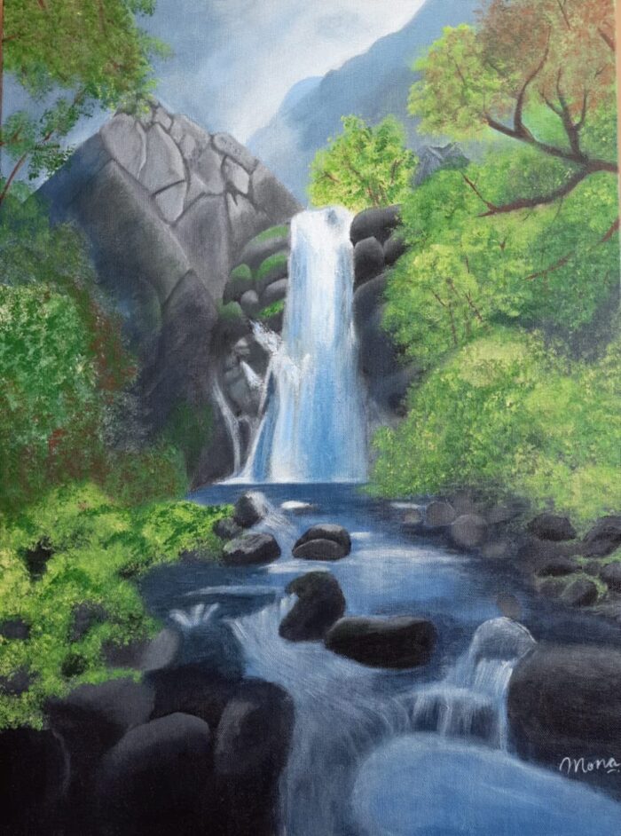 Landscape acrylic painting
