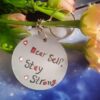 Handcrafted Acrylic Motivational Quote Keychain