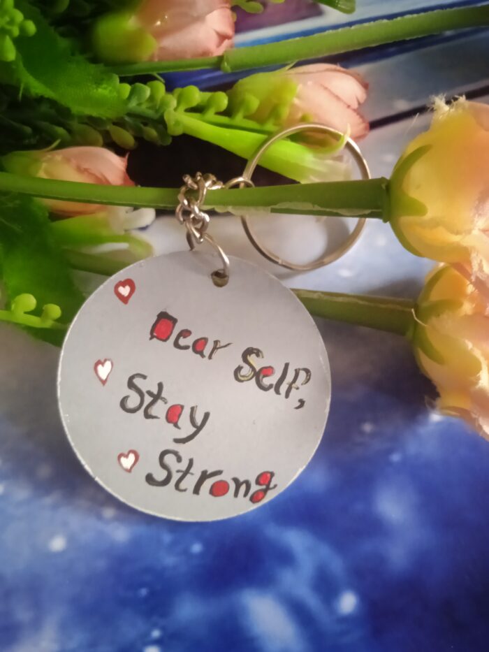 Handcrafted Acrylic Motivational Quote Keychain
